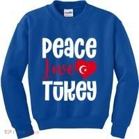 TüRkiye Turkey Turkiye Turkish Flag Meaningful Gift Kids Sweatshirt thumb 0