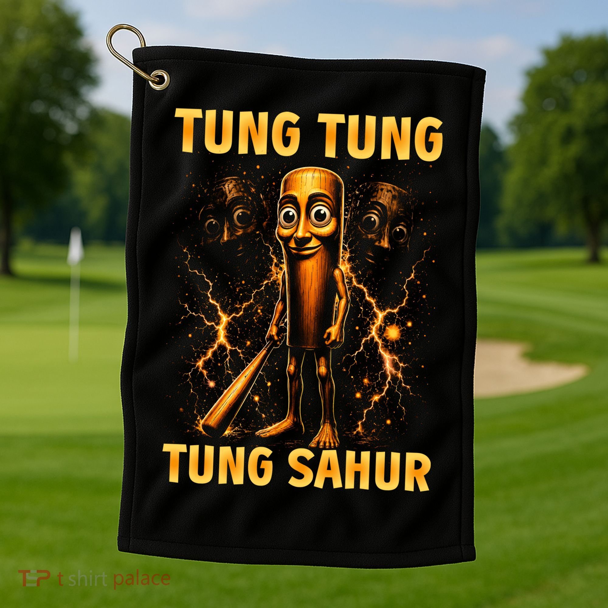 Tung Tung Tung Sahur Is Calling Italian Brainrot Golf Towel