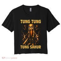 Tung Tung Tung Sahur Is Calling Italian Brainrot Women's Crop Top Tee thumb 0