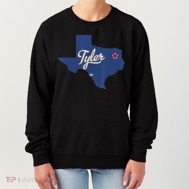 Tyler Texas Tx Map Vintage State Athletic Style Women's Sweatshirt