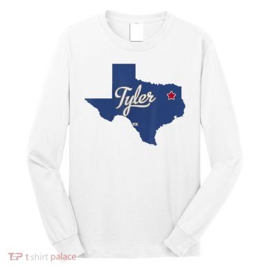 Tyler Texas Tx Map Vintage State Athletic Style Long Sleeve Shirt