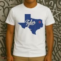 Tyler Texas Tx Map Vintage State Athletic Style T-Shirt thumb 3