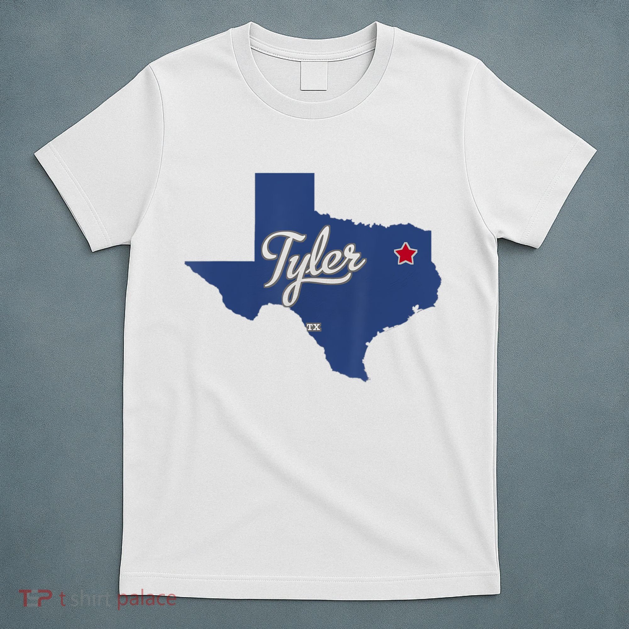 Tyler Texas Tx Map Vintage State Athletic Style T-Shirt