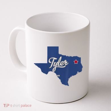 Tyler Texas Tx Map Vintage State Athletic Style Coffee Mug