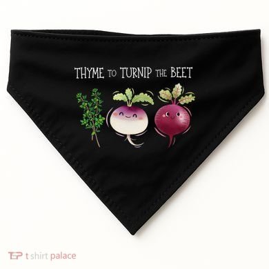 Thyme To Turnip The Beet Vegetable USA-Made Doggie Bandana