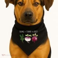 Thyme To Turnip The Beet Vegetable USA-Made Doggie Bandana thumb 1
