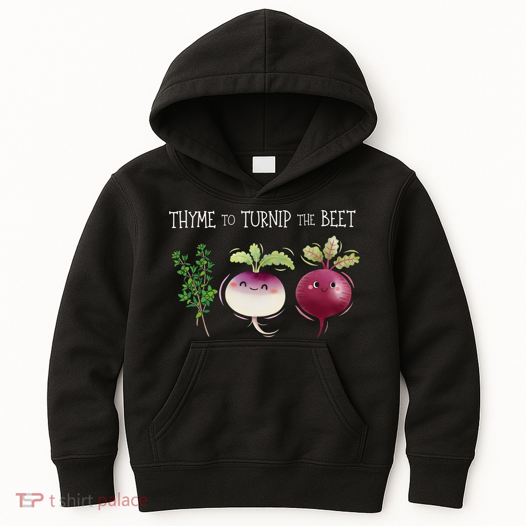 Thyme To Turnip The Beet Vegetable Kids Hoodie