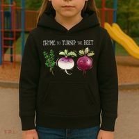 Thyme To Turnip The Beet Vegetable Kids Hoodie thumb 3
