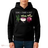 Thyme To Turnip The Beet Vegetable Kids Hoodie thumb 4