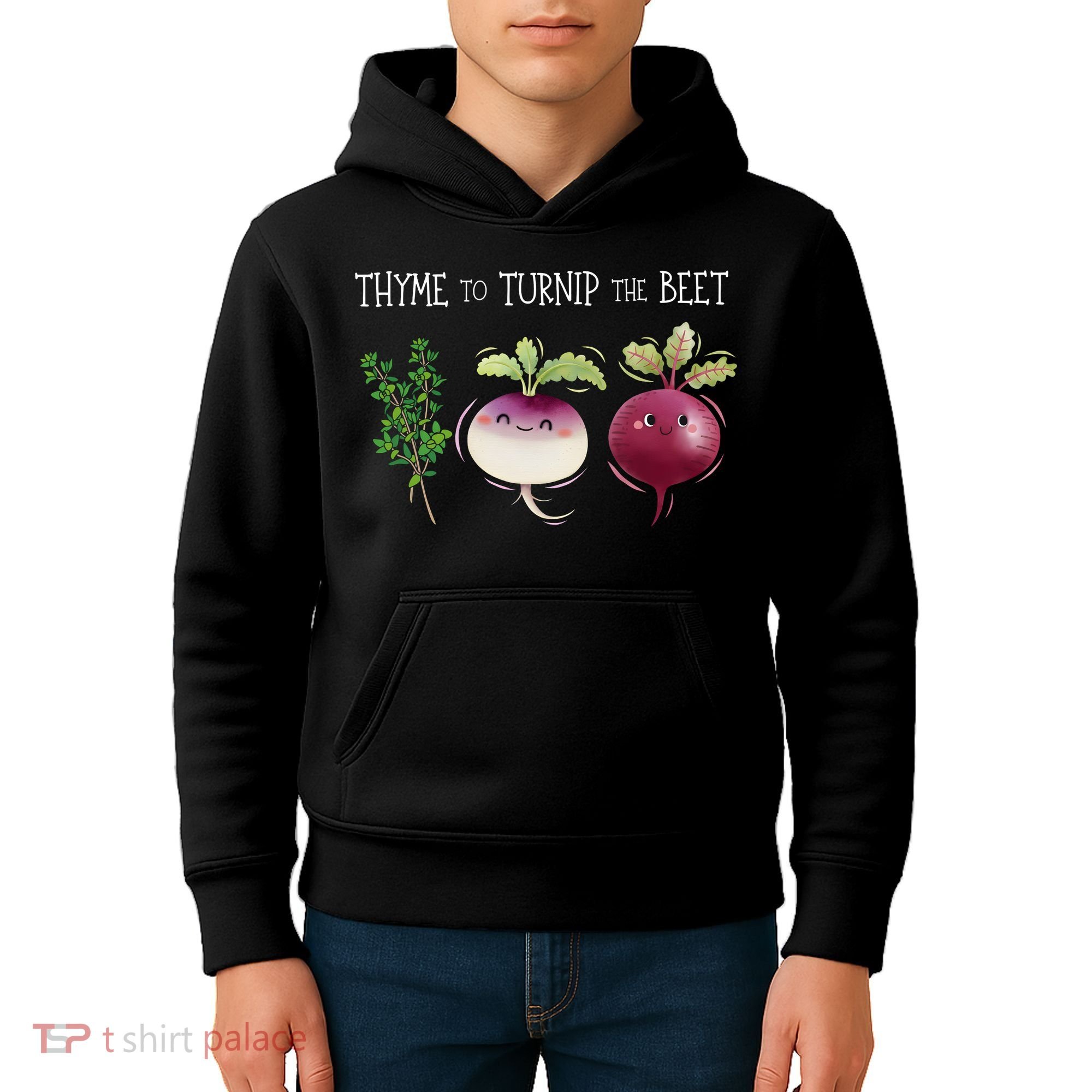 Thyme To Turnip The Beet Vegetable Kids Hoodie