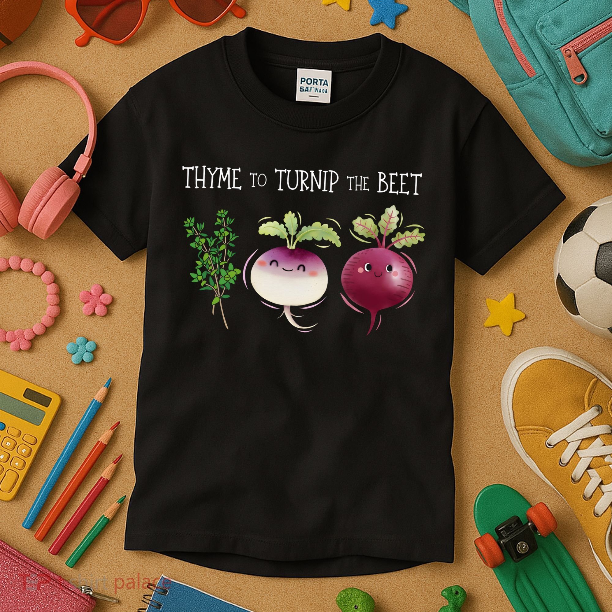 Thyme To Turnip The Beet Vegetable Kids T-Shirt