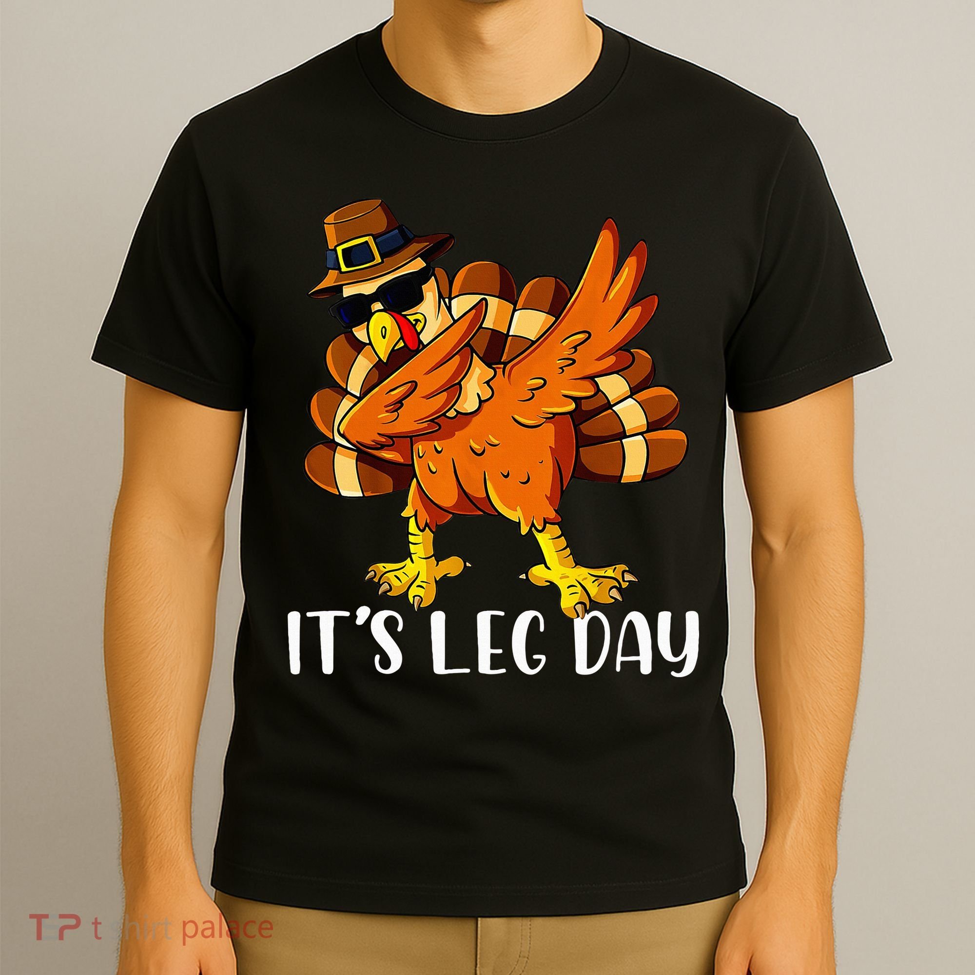 Thanksgiving Turkey Trot Fun Family Leg Day Workout T-Shirt