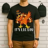 Thanksgiving Turkey Trot Fun Family Leg Day Workout T-Shirt thumb 6