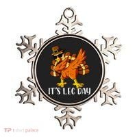 Thanksgiving Turkey Trot Fun Family Leg Day Workout Ornament thumb 0