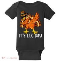 Thanksgiving Turkey Trot Fun Family Leg Day Workout Baby Bodysuit thumb 0