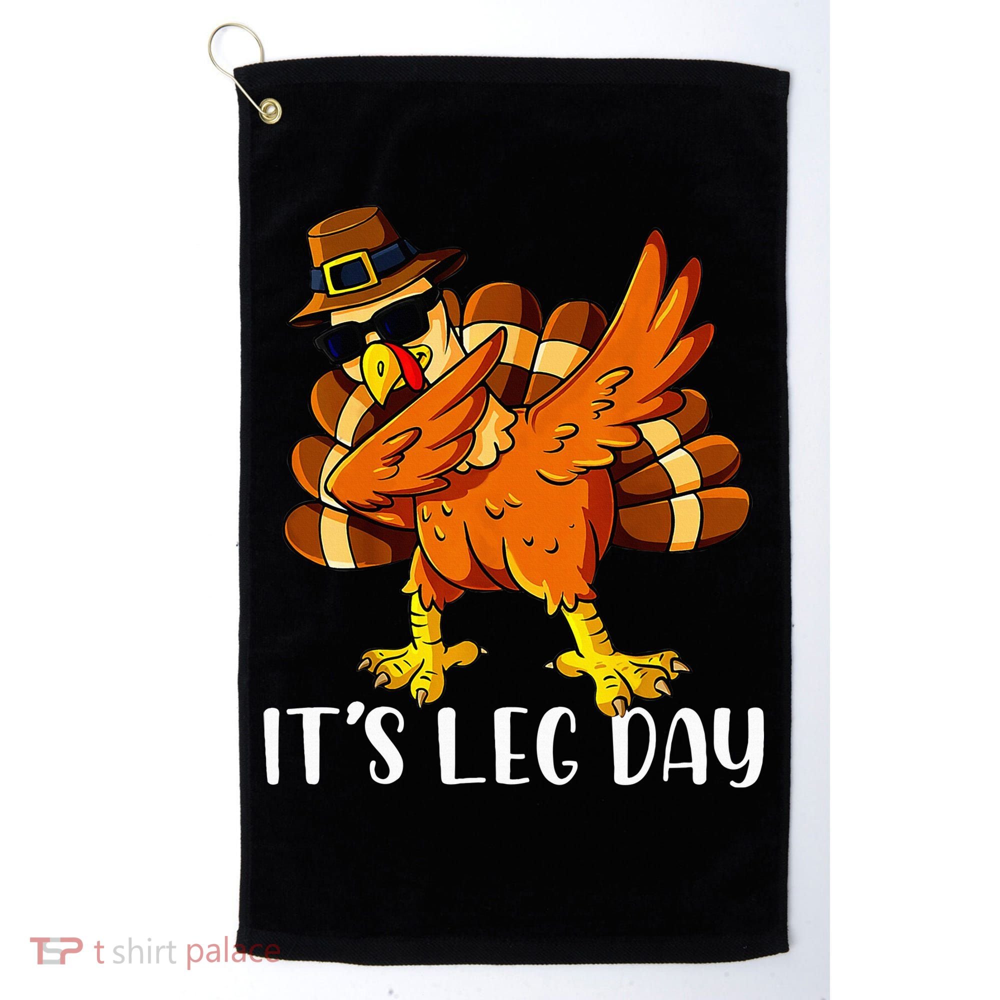 Thanksgiving Turkey Trot Fun Family Leg Day Workout Golf Towel
