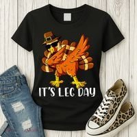 Thanksgiving Turkey Trot Fun Family Leg Day Workout Women's T-Shirt thumb 3