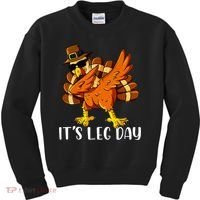 Thanksgiving Turkey Trot Fun Family Leg Day Workout Kids Sweatshirt thumb 0