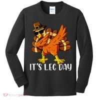 Thanksgiving Turkey Trot Fun Family Leg Day Workout Kids Long Sleeve Shirt thumb 0