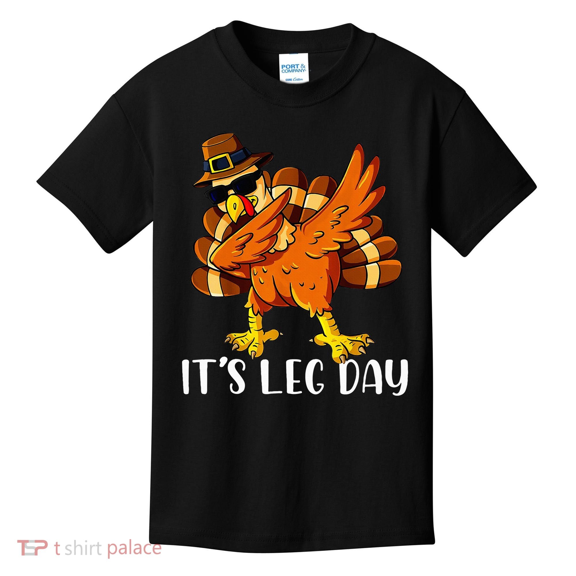 Thanksgiving Turkey Trot Fun Family Leg Day Workout Kids T-Shirt