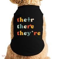 There Their TheyRe English Grammar Teacher Back To School Doggie Tank thumb 0