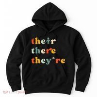 There Their TheyRe English Grammar Teacher Back To School Hoodie thumb 0