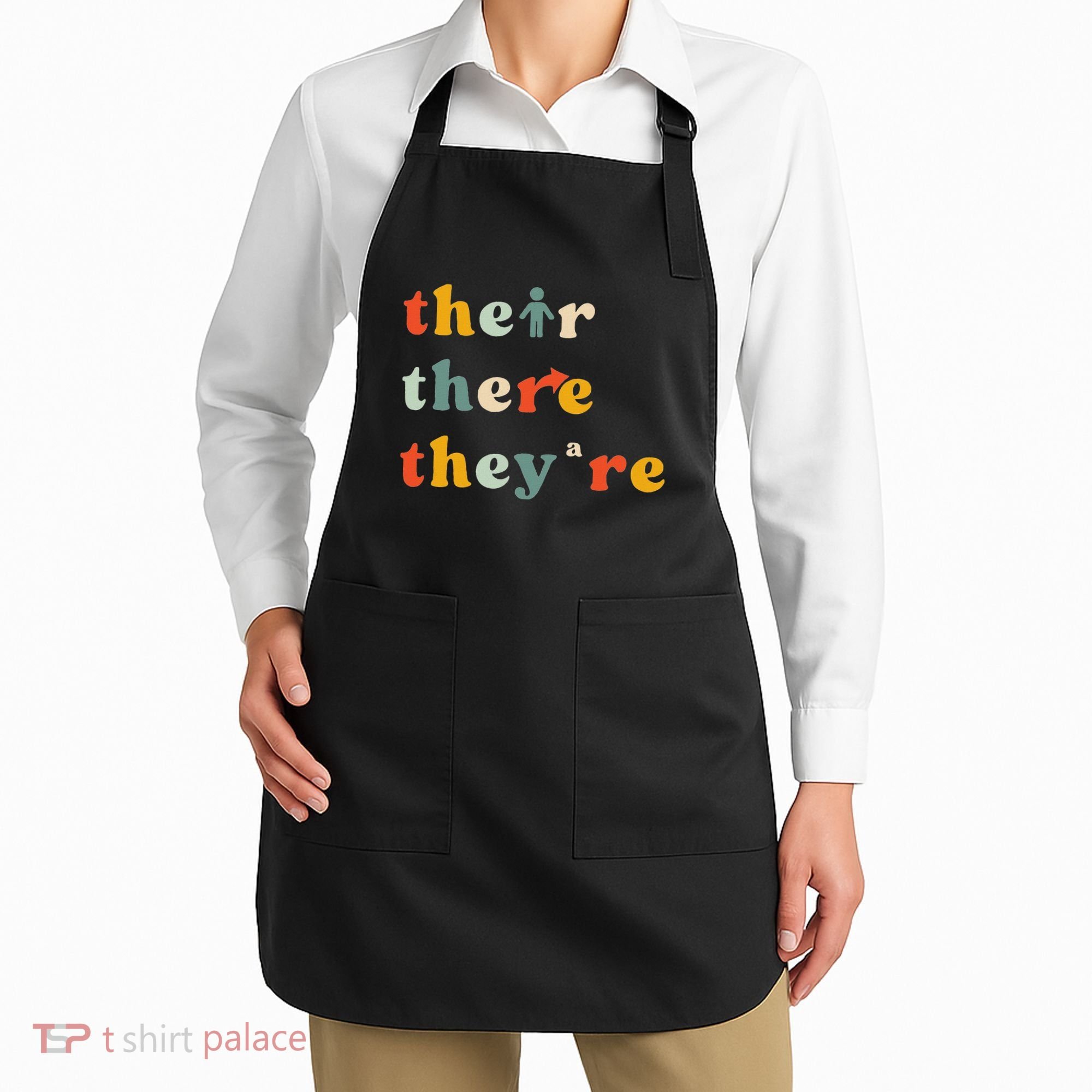 There Their TheyRe English Grammar Teacher Back To School Apron