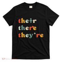 There Their TheyRe English Grammar Teacher Back To School T-Shirt thumb 0