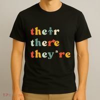 There Their TheyRe English Grammar Teacher Back To School T-Shirt thumb 3