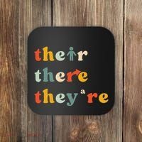 There Their TheyRe English Grammar Teacher Back To School Coaster thumb 0