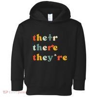 There Their TheyRe English Grammar Teacher Back To School Toddler Hoodie thumb 0