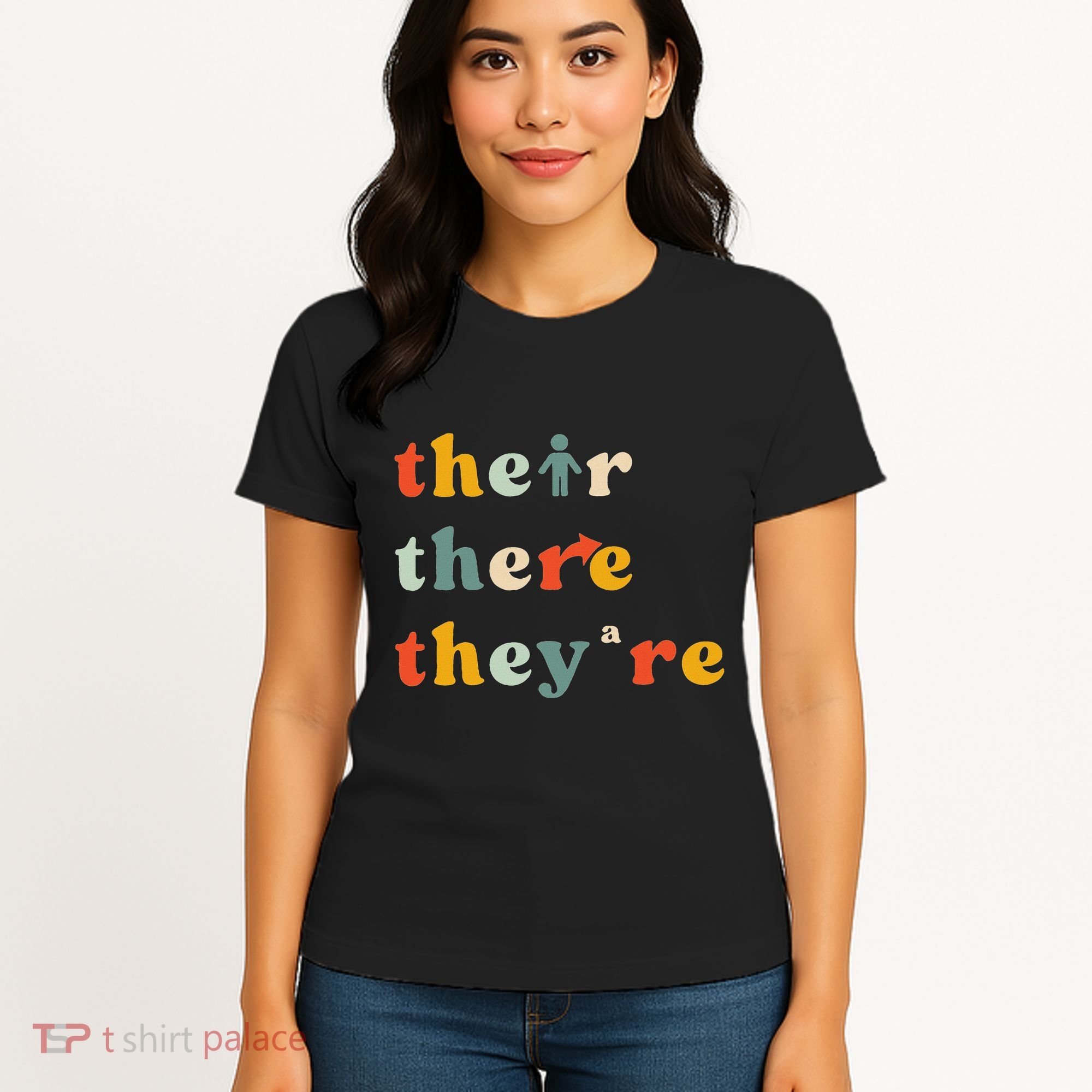 There Their TheyRe English Grammar Teacher Back To School Women's T-Shirt