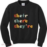 There Their TheyRe English Grammar Teacher Back To School Kids Sweatshirt thumb 0