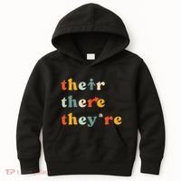 There Their TheyRe English Grammar Teacher Back To School Kids Hoodie thumb 0