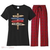Tucson Tucumcari Tehachapi Tonapah Tourist Guideline Women's Flannel Pajama Set thumb 0