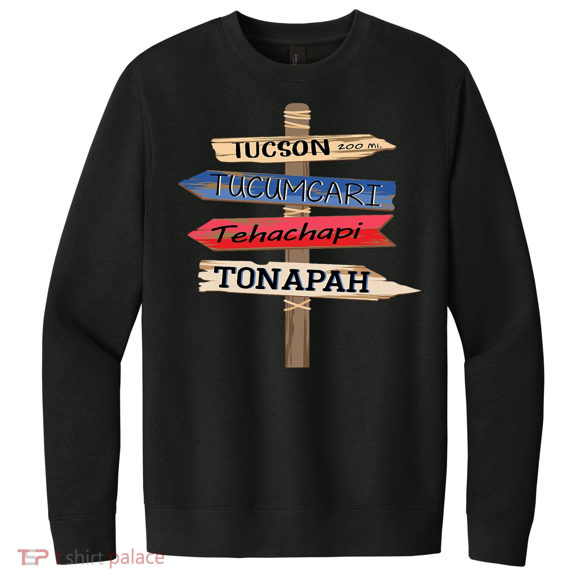 Tucson Tucumcari Tehachapi Tonapah Tourist Guideline V.I.T. Fleece Crew Sweatshirt