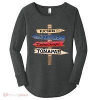 Tucson Tucumcari Tehachapi Tonapah Tourist Guideline Women's Perfect Tri Tunic Long Sleeve Shirt thumb 0