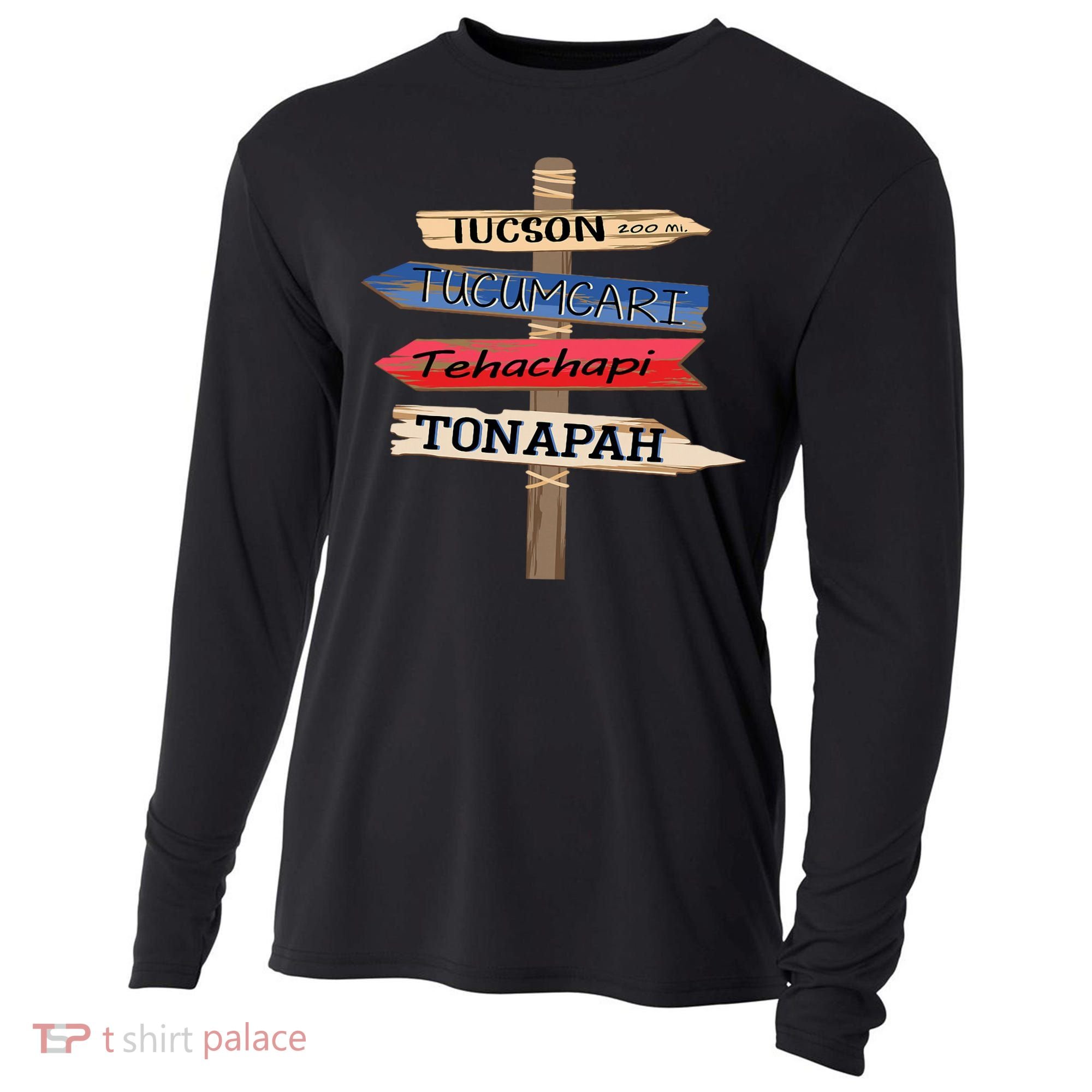 Tucson Tucumcari Tehachapi Tonapah Tourist Guideline Cooling Performance Long Sleeve Crew