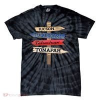 Tucson Tucumcari Tehachapi Tonapah Tourist Guideline Tie-Dye T-Shirt thumb 0