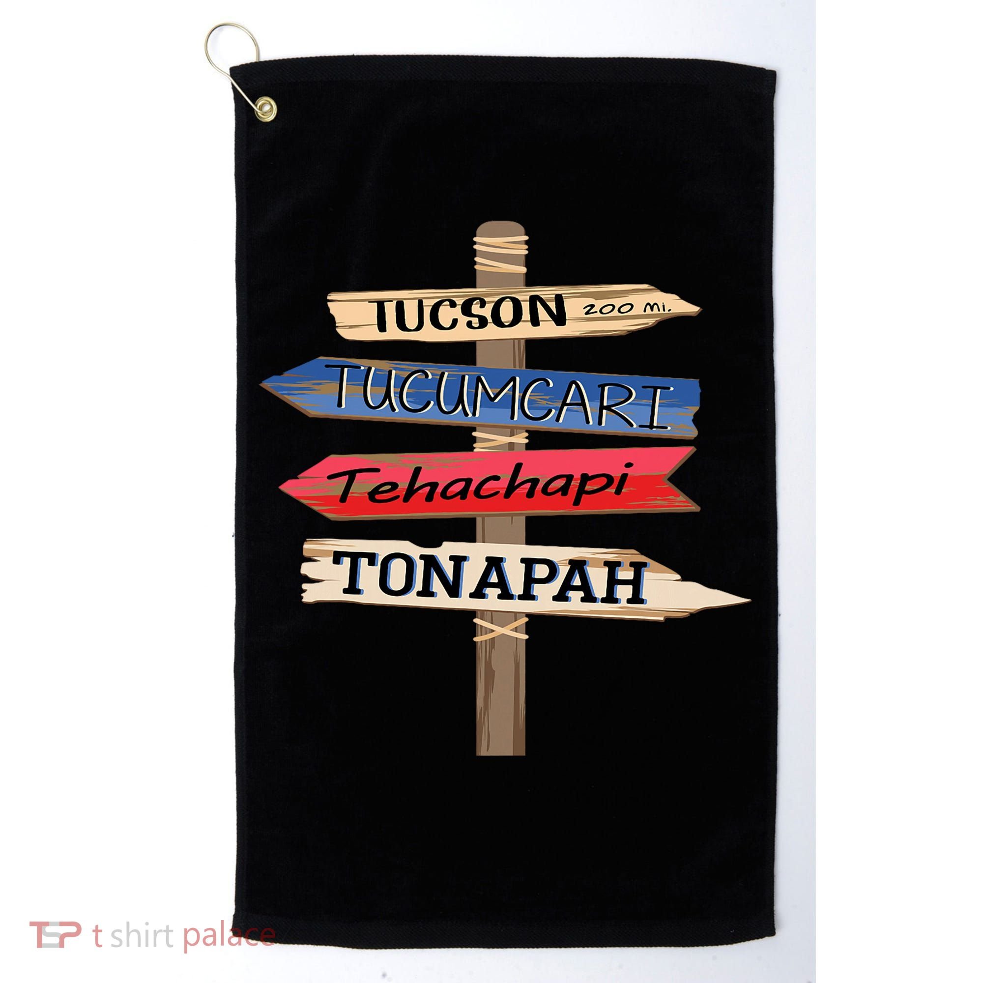 Tucson Tucumcari Tehachapi Tonapah Tourist Guideline Golf Towel