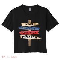 Tucson Tucumcari Tehachapi Tonapah Tourist Guideline Women's Crop Top Tee thumb 0