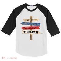 Tucson Tucumcari Tehachapi Tonapah Tourist Guideline Kids Colorblock Raglan Jersey thumb 0