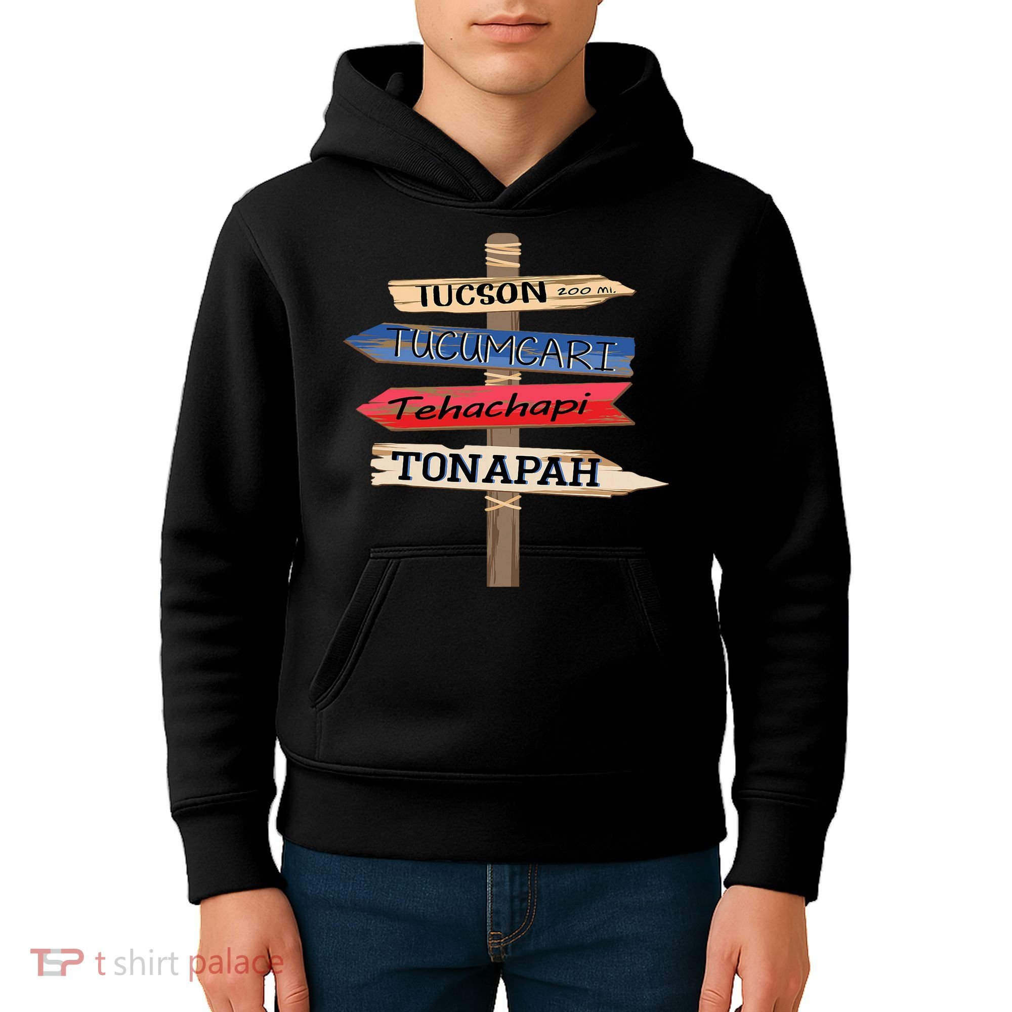 Tucson Tucumcari Tehachapi Tonapah Tourist Guideline Kids Hoodie