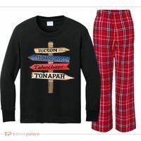 Tucson Tucumcari Tehachapi Tonapah Tourist Guideline Kids Long Sleeve Plaid Pajama Set thumb 0