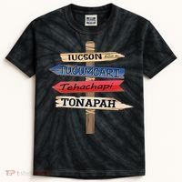 Tucson Tucumcari Tehachapi Tonapah Tourist Guideline Kids Tie-Dye T-Shirt thumb 0