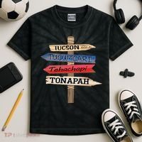Tucson Tucumcari Tehachapi Tonapah Tourist Guideline Kids Tie-Dye T-Shirt thumb 2