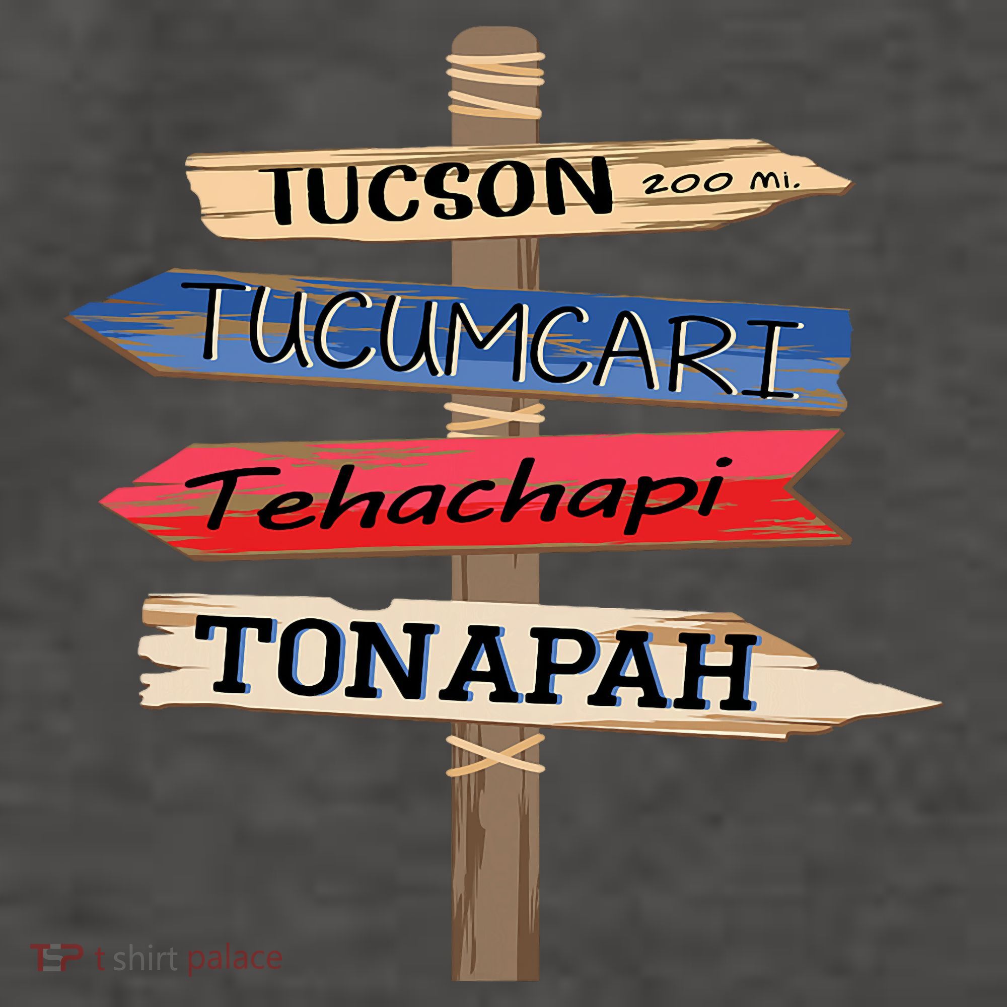 Tucson Tucumcari Tehachapi Tonapah Tourist Guideline Vector Backpack