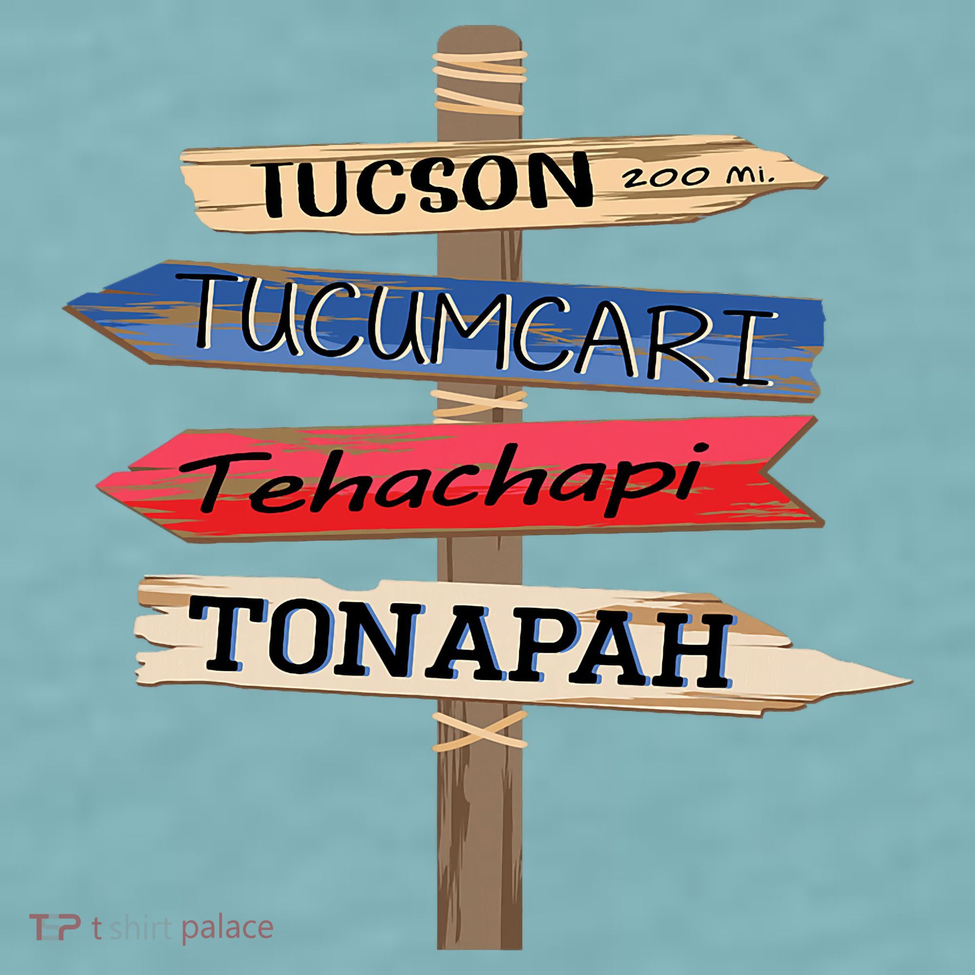 Tucson Tucumcari Tehachapi Tonapah Tourist Guideline Sueded Cloud Jersey T-Shirt