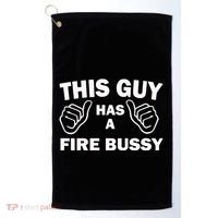Two Thumbs Up This Guy Has A Fire Bussy Golf Towel thumb 0