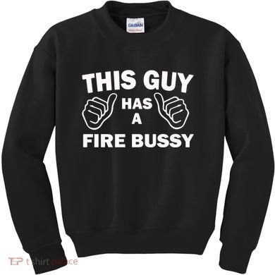 Two Thumbs Up This Guy Has A Fire Bussy Kids Sweatshirt